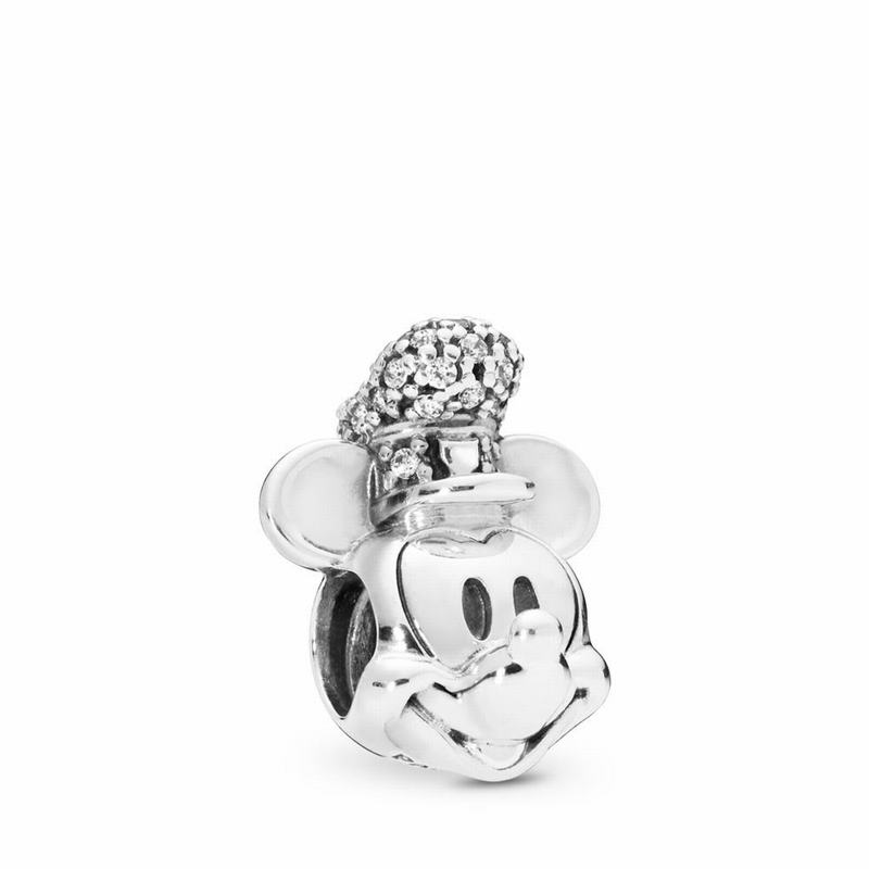 Pandora Disney Shimmering Steamboat Willie Portrait Charm Sale NZ, Sterling Silver (985302-OQS)